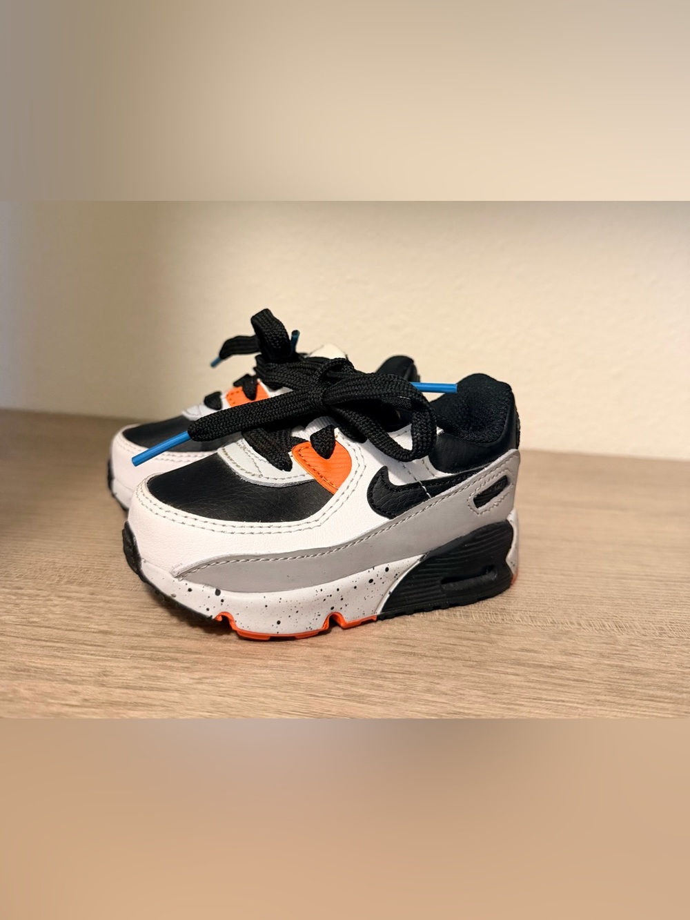 Air Max 90 (TD) Toddler Shoes White-Turf Orange Speckled